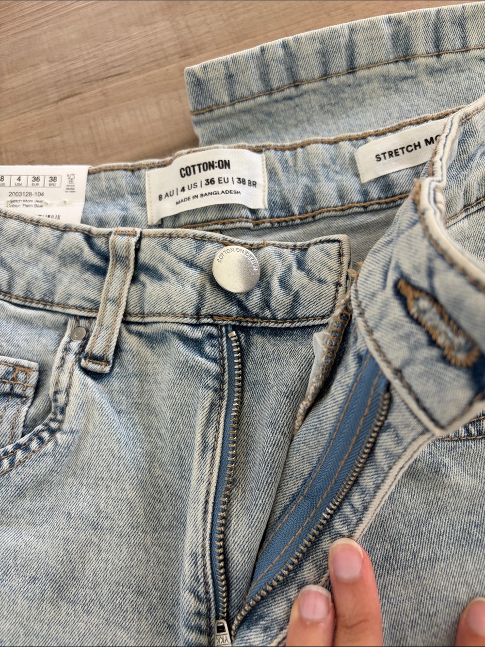 Cotton On Light Blue High-Rise Jeans - Picture 4 of 5